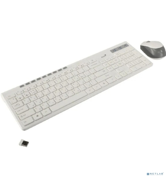 Комплект клавиатура+мышь Genius SlimStar 8230 беспроводной, USB + Bluetooth, 1000 DPI, белый