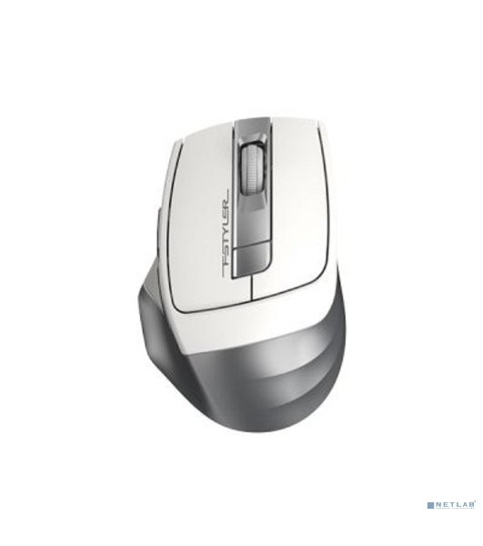 Мышь беспроводная A4Tech Fstyler FG35 серебристый/белый, 2000 dpi, радиоканал, USB, кнопки - 6