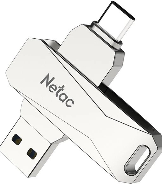 Флешка USB Netac U782C dual USB 3.0+TypeC 64Gb, retail version