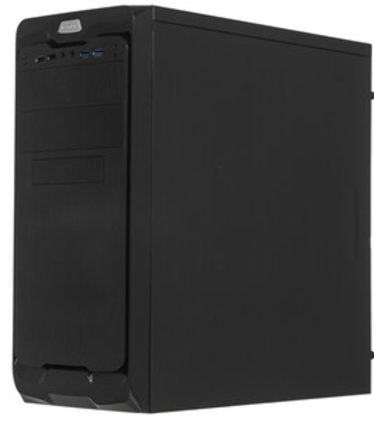 Компьютерный корпус Miditower ExeGate UN-604 Black, ATX, (UN400, 120мм) 2хUSB+2хUSB 3.0, Audio
