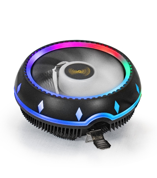 Кулер для процессора ExeGate Dark Magic EE126M-PWM.RGb черный, 120 мм, алюминий, 2000 об/мин, 24 дБ, 4 pin, 100 Вт, 65 мм