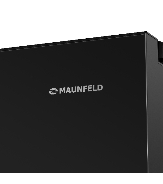 Холодильник Maunfeld MFF177NFB черный глянц. двухкамерный 263/170л морозилка сбоку, No Frost, Side by Side