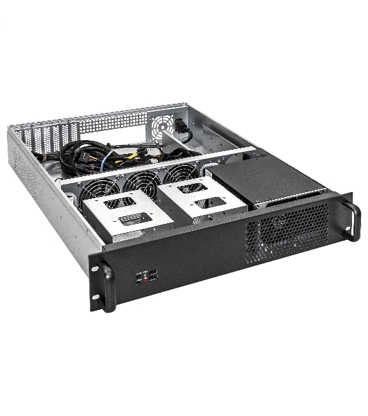 Серверный корпус ExeGate EX293343RUS Pro 2U550-08 (RM 19', высота 2U, глубина 550, БП 1100ADS, 2*USB)