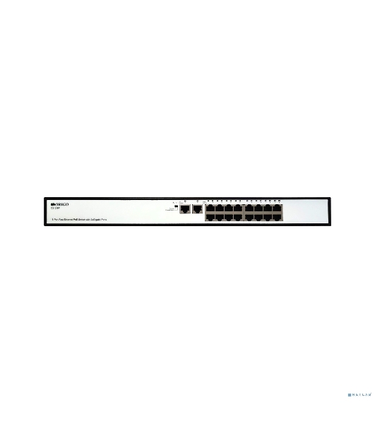 Коммутатор неуправляемый PoEORIGO OS1218P/190W/A1A 16x100Base-TX PoE+, 2x1000Base-T, PoE-бюджет 190 Вт, корпус металл
