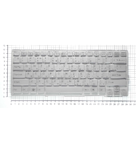 Клавиатура для ноутбука Sony Vaio VPC-SD VPC-SB серебристая