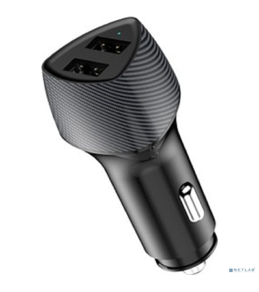 Автомобильное зарядное устройство c двумя портами Rexant (USB-A QC 3.0 + USB-A 3,1A) со световой индикацией, 18Вт, черное