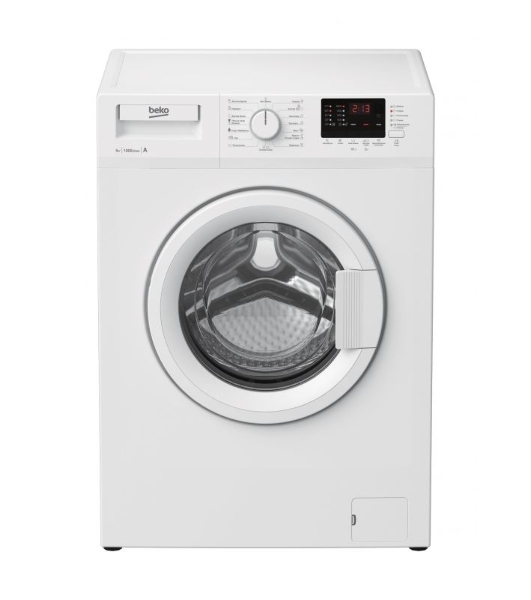 Стиральная машина Beko WRE55P2BWW белый, загрузка фронтальная 5 кг, 1000 об/мин, класс A