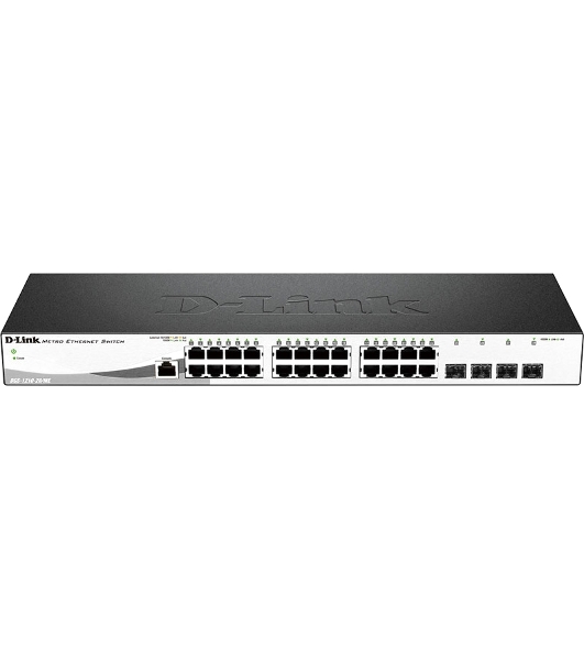 Коммутатор D-Link DGS-1210-28/ME/A2B, 24×1 Гбит/с + 4×1 Гбит/с SFP, управляемый