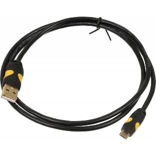 Кабель USB2.0 2A Smooth Connector USB A (m)/micro USB B (m) 1м позолоченные контакты