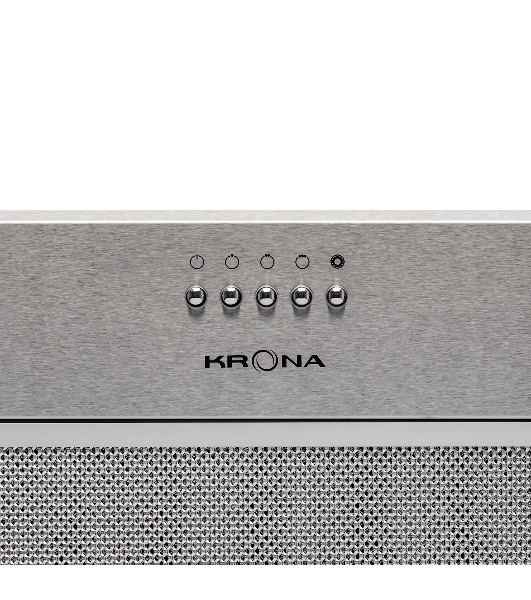 Вытяжка встраиваемая Krona Ameli 600 inox PB нержавеющая сталь, 60 см, 633 куб. м/ч, 50 дБ