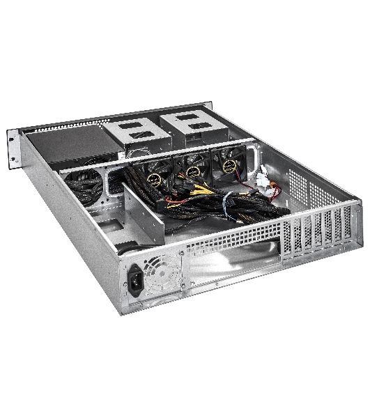 Серверный корпус ExeGate EX293343RUS Pro 2U550-08 (RM 19', высота 2U, глубина 550, БП 1100ADS, 2*USB)