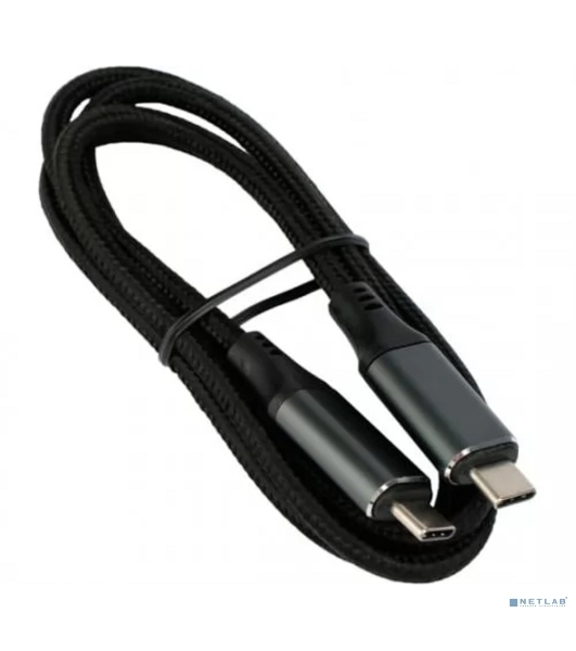 Кабель USB4.0 Cablexpert CC-USB4-CMCM-BR-1M, Type-C/Type-C, 5A, 240Вт, PD3.1/QC4.0, 40Gbps, медь, 1м, черный, пакет