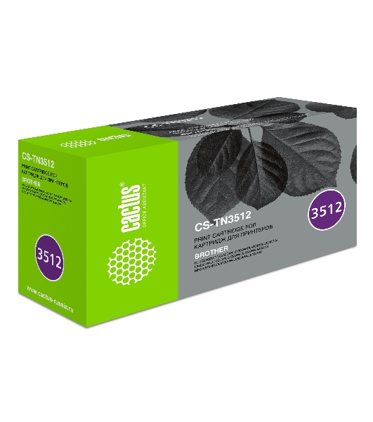 Картридж лазерный Cactus CS-TN3512 черный (12000 стр.) для Brother DCP L6600DWHL/L6250DNHL/L6300DWHL/L6400DWHL/L6400DWTMFC/L6800DWMFC/L6800DWTMFC/L6900DWMFC/L6900DWT