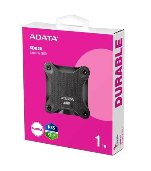 Внешний SSD ADATA SD620, 1TB, USB 3.2 Gen 2 Type-A, R/W 550/480, черный