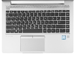 Клавиатура для ноутбука HP Elitebook 840 G5 черная с серебристой рамкой и подсветкой, фото4
