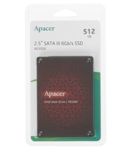 Накопитель SSD Apacer AS350X, 512Gb, 2.5', SATA III, R/W 560/540