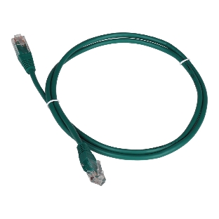 Патч-корд LANMASTER TWT UTP cat.5e, с заливными колпачками, 0.3 м, зеленый