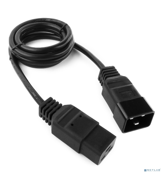 Кабель питания для UPC Gembird/Cablexpert, 1.5м, С19 - C20, 16А, черный, с заземлением