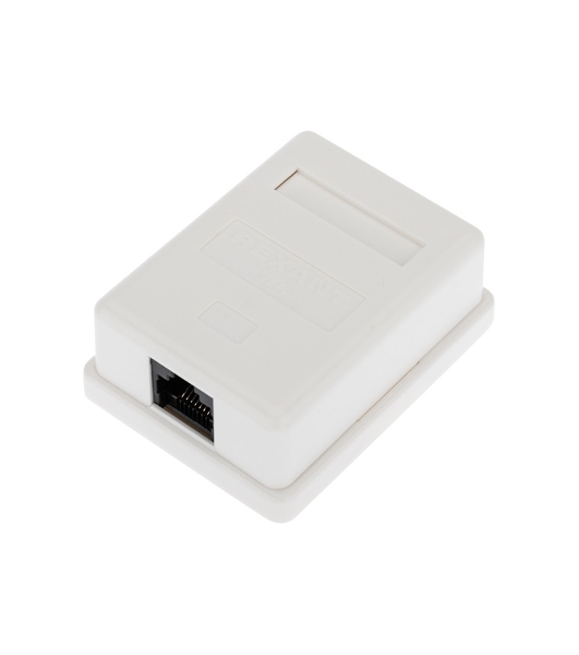 Розетка компьютерная внешняя Rexant 1-порт RJ-45 (8P8C), UTP неэкранированная, категория 6