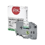 Кассета с лентой S'OK by Sakura Printing TZEFX731 для Brother, черный на зеленом, 12мм/8м, наклейка, фото 1