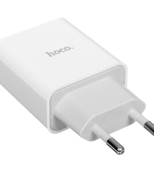 Зарядное устройство Hoco 10.5Вт, 2.1А, 1хUSB + кабель USB/Type-C 1м, C81A, белый, блистер