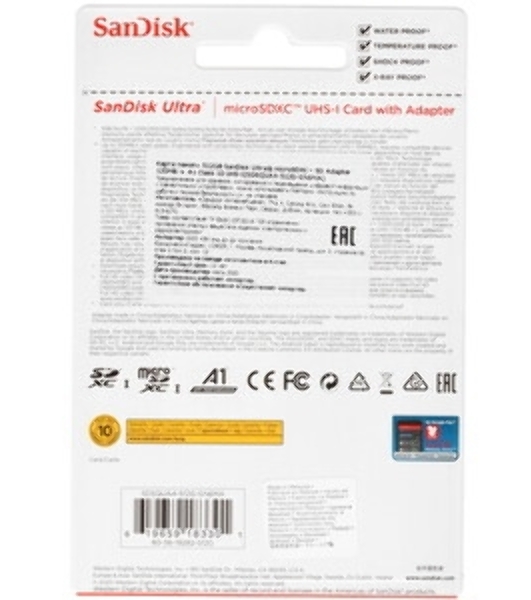 Флеш карта microSD 512Gb SanDisk microSDXC Class 10 Ultra UHS-I A1 140Mb/s