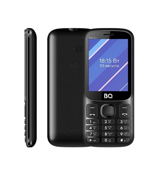 Мобильный телефон BQ 2820 Step XL+ черный/зеленый