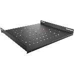 Полка стационарная NTSS NTSS-FS-600-BL 1U нагр.:60кг. 19' 350мм черный (упак.:1шт), фото 1