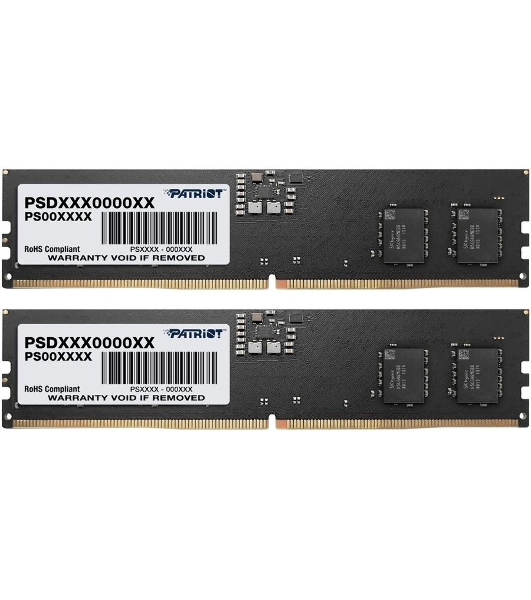 Оперативная память Patriot Signature, DDR5, 32GB (2x16 GB), 4800 MHz, CL40, DIMM
