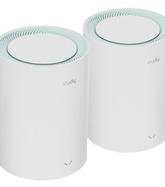 Бесшовный Mesh роутер Cudy M1300 (M1300 2-PACK) AC1200 10/100/1000BASE-TX/Wi-Fi белый (упак.:2шт)