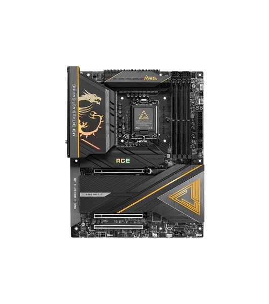 Материнская плата MSI MEG Z890 ACE, LGA 1851, Intel Z890, 4xDDR5, 4xSATA, 5xM.2, 1xPCIe 5.0 x16, 1xPCIe 5.0 x8, 1xPCIe 4.0 x4, 1xHDMI, 1x 10Gb LAN, 11xUSB-A 3.2 Gen 2, 2xUSB-C 3.2 Gen 2, 2xThunderbolt 4, 2x3.5 мм, 7.1, ATX