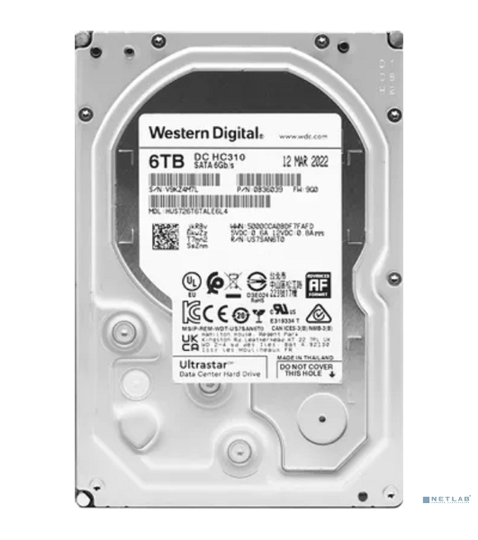 Жесткий диск Western Digital 6Tb 7200rpm HGST SATA-III 0B36039 HUS726T6TALE6L4 Ultrastar 7K6 256Mb 3.5'