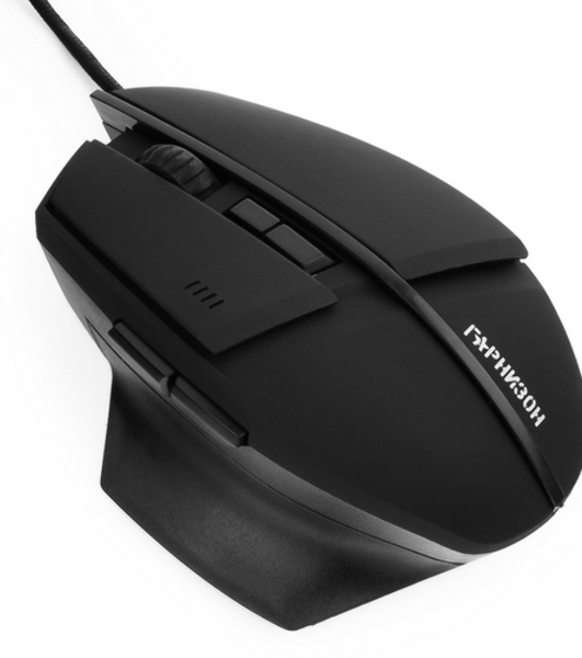 Мышь проводная Гарнизон GM-740G черный, 3200 dpi, USB, кнопки - 7