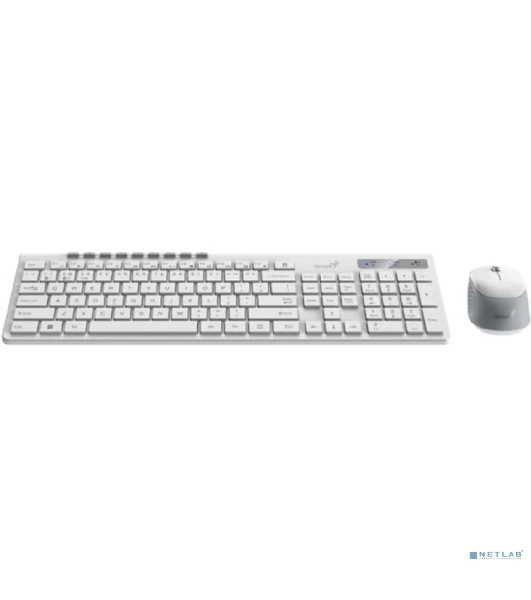 Комплект клавиатура+мышь Genius SlimStar 8230 беспроводной, USB + Bluetooth, 1000 DPI, белый