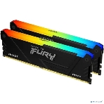 Оперативная память Kingston Fury Beast, DDR4, 32GB (2x16GB), 3200MHz, CL16, DIMM, с радиатором, RGB, черный, фото7