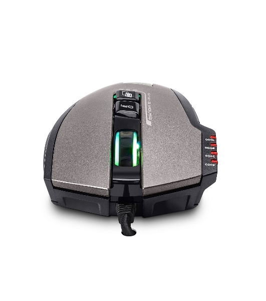 Мышь проводная Crown Gaming CMXG-711 черный, 4000 dpi, USB, кнопки - 8