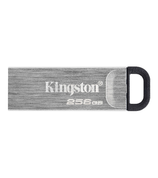 Флешка USB Kingston DataTraveler KYSON (DTKN/256GB), 256Gb, USB 3.2 Gen 1, R/W 200/60, серебристый/черный