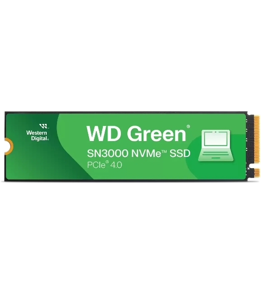 Накопитель SSD WD Green SN3000, 500Gb, PCIe 4.0 x4, M.2 2280, NVMe, R/W 5000/4100
