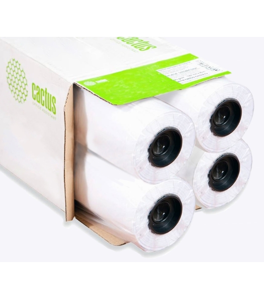 Бумага Cactus Eco CS-LFP80-914457E-4 36'(A0) 914мм-45.7м/80г/м2/белый CIE155% (упак.:4рул)
