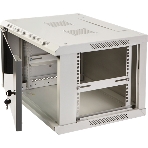 Шкаф коммутационный Lanmaster (TWT-CBWPG-6U-6X4-GY) 6U 600x400 мм пер. дв. стекл 60 кг серый, фото2