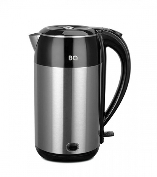Электрочайник BQ KT2030SW черный/серебристый, 2.2 л, 2200 Вт, скрытый нагревательный элемент