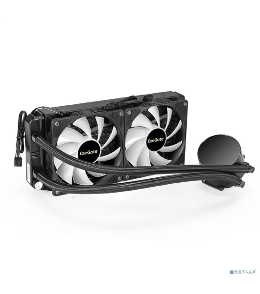Система жидкостного охлаждения ExeGate BlackWater-240V2.PWM.RGb черный, 120 мм, алюминий, 2000 об/мин, 22 дБ, 4 pin, 220 Вт