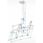 Кронштейн для телевизора Holder PR-101-W белый 32'-65' макс.60кг потолочный фиксированный, фото 1
