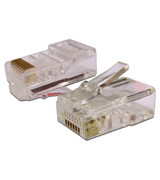 Коннектор LANMASTER RJ45 UTP 8P8C, универсальный, cat.6, 100 шт.