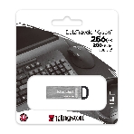 Флешка USB Kingston DataTraveler KYSON (DTKN/256GB), 256Gb, USB 3.2 Gen 1, R/W 200/60, серебристый/черный, фото13