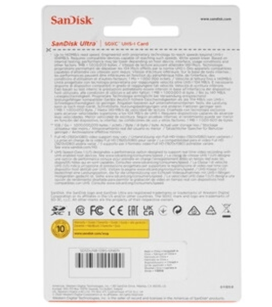 Флеш карта SD 128Gb SanDisk SDXC Class 10 UHS-I Ultra 140Mb/s