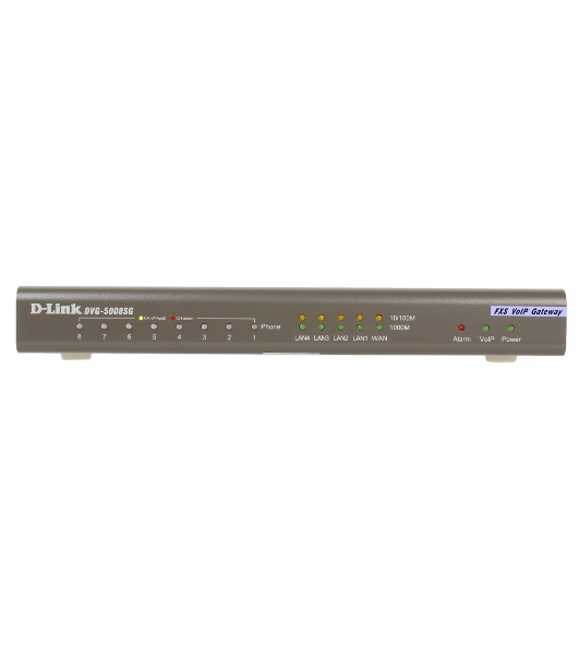 Интернет-телефония D-Link DVG-5008SG/A1A Голосовой шлюз с 8 FXS-портами, 1 WAN-портом 10/100/1000Base-T и 4 LAN-портами 10/1000Base-T