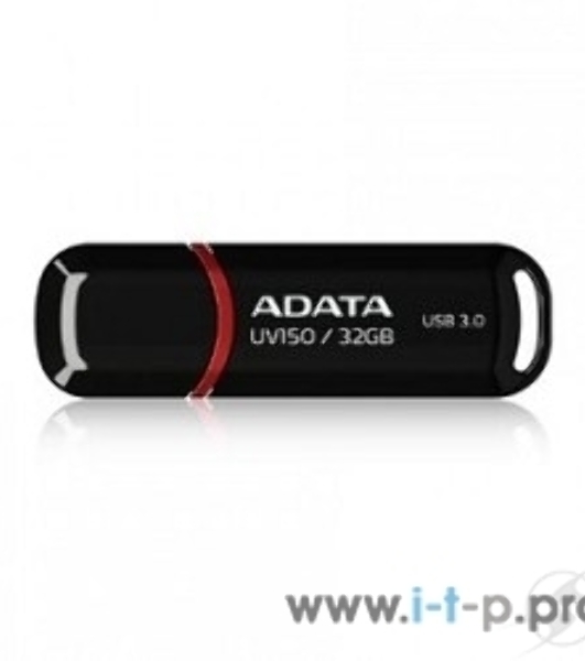 Флешка USB ADATA UV150 (AUV150-32G-RBK), 32Gb, USB 3.0, R/W 100/30, черный