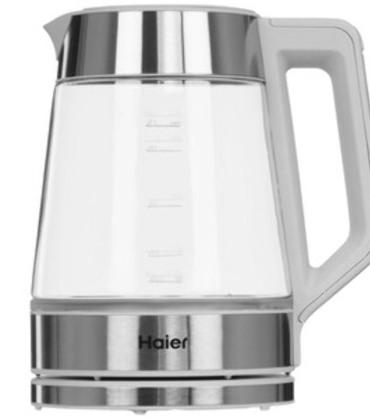 Чайник электрический Haier HK-501 1.7л. 2400Вт серый корпус: стекло/пластик (TD0036930RU)