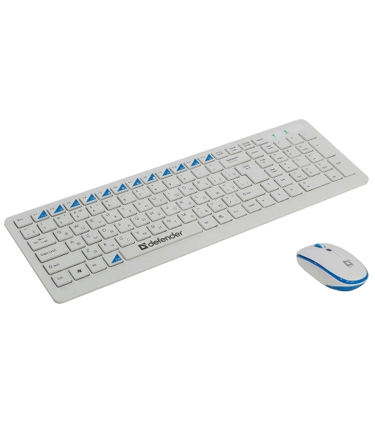 Комплект клавиатура+мышь Defender Skyline 895 беспроводной, USB, 2000 DPI, белый